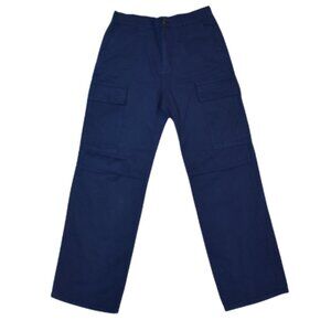 Zara Black Cargo Trousers Womens size 8 Wide leg Highrise Pants